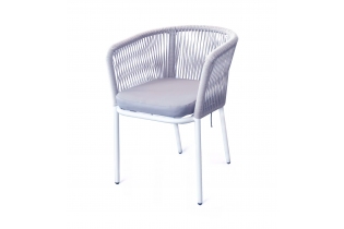 MR1000500 плетеный стул из эластичных лент (светло-серый), подушка NEO ASN